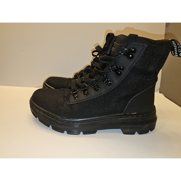 Dr. Martens Black Combat Boots Tall Lace-Up Size Women's 7 - Picture 9 of 12